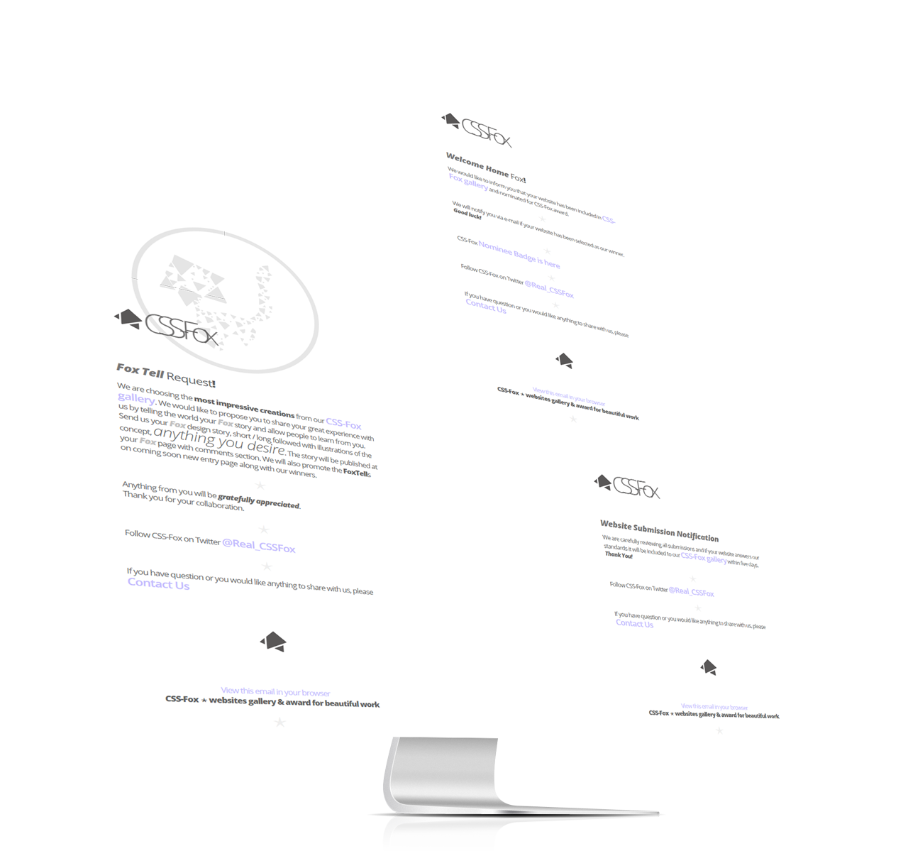 CSS-Fox email notifications design