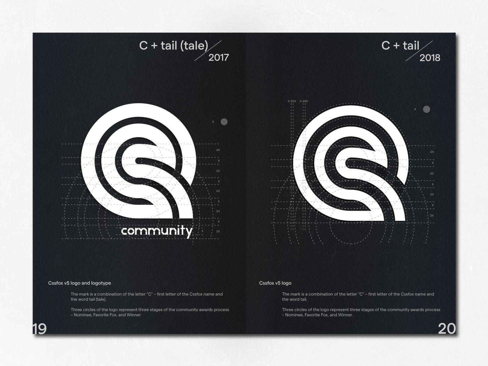 Original monograms, logos, logotypes, brandmarks, equipped with grid system