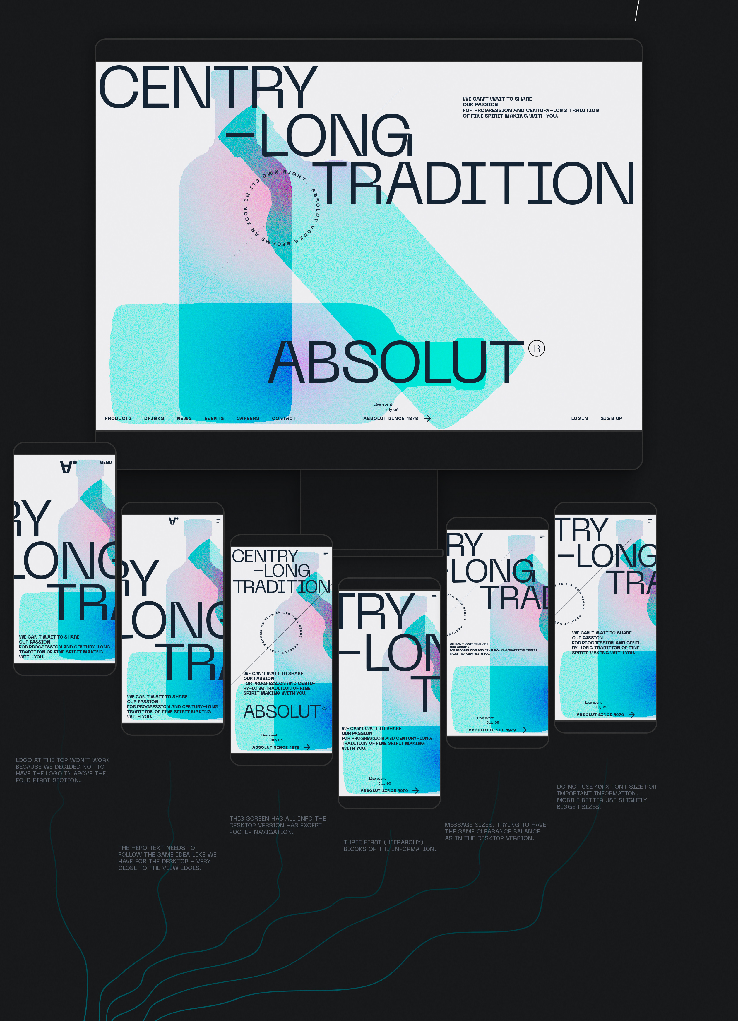 Absolut Vodka 143 celebration vision.